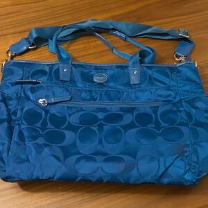 Coach Teal diaper bag